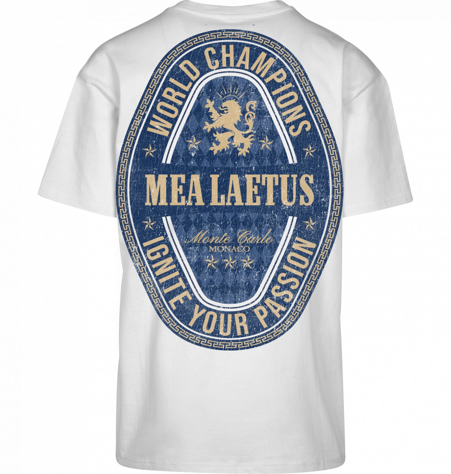 Oversized Tee World Champions BLUE - white