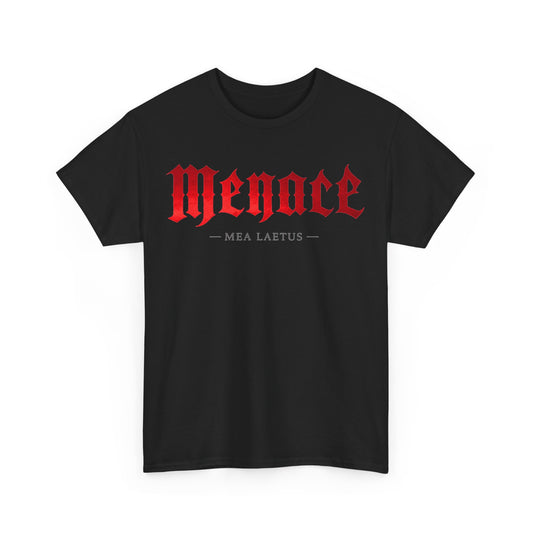 RED MENACE | Streetwear Graphic T-Shirt Herren - Mock up schwarz Vorderseite