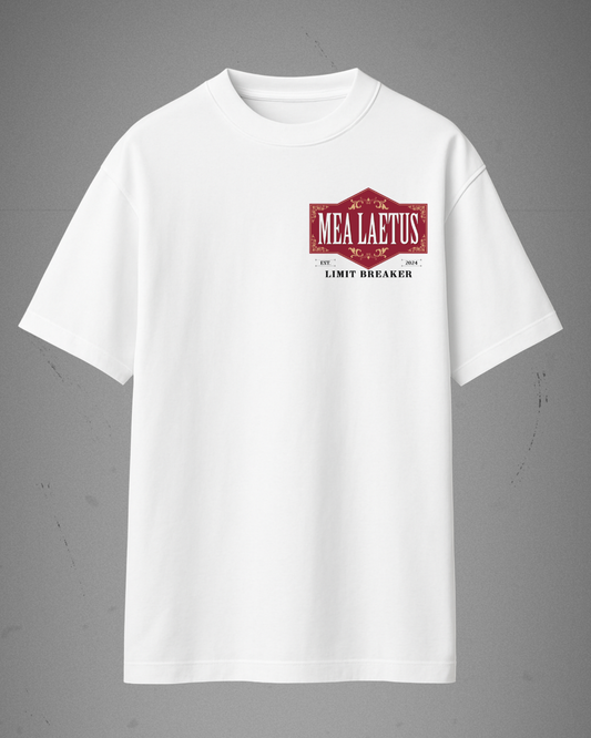 Oversized Tee Limitbreaker Emblem red - WHITE - MEA LAETUS