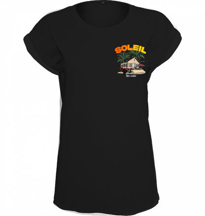 Ladies T-Shirt Finca Soleil - black - MEA LAETUS