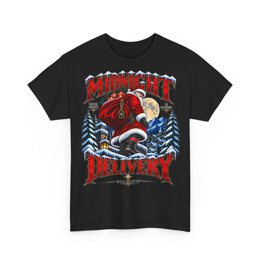 MIDNIGHT DELIVERY – Christmas Streetwear T-Shirt - MEA LAETUS
