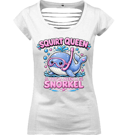 Squirt Queen - Funny Cut-out Damen Shirt