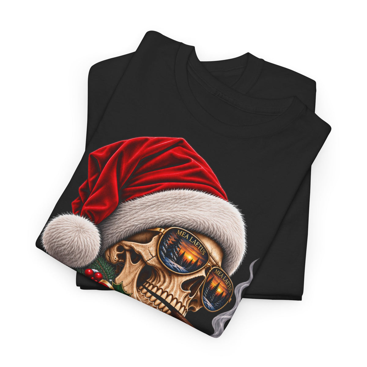Merry Christmas Skull T-Shirt | Christmas Streetwear | MEA LAETUS - MEA LAETUS