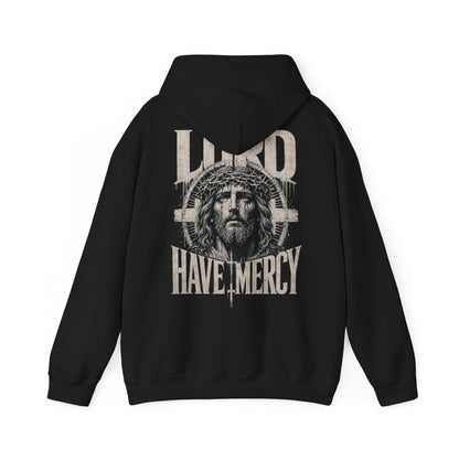 Hoodie - 'Lord Have Mercy' Distressed Jesus Graphic Hoodie