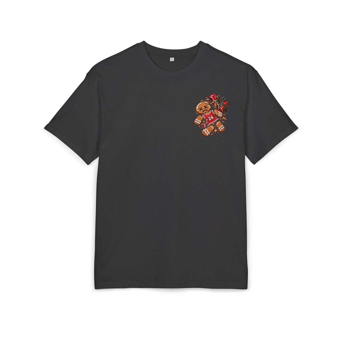 BROKEN GINGERBREAD Oversized Christmas T-Shirt – MEA LAETUS® Produktansicht 2