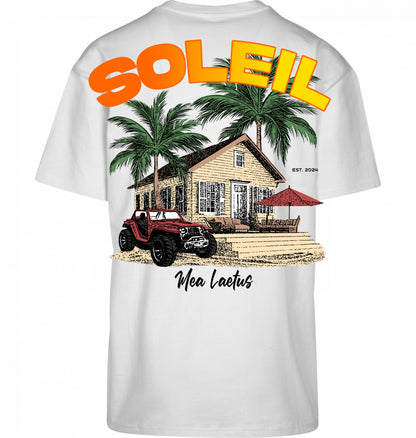 Oversized Tee Finca Soleil - white - MEA LAETUS