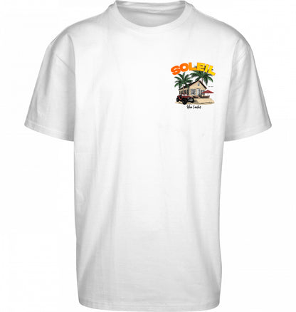 Oversized Tee Finca Soleil - white - MEA LAETUS