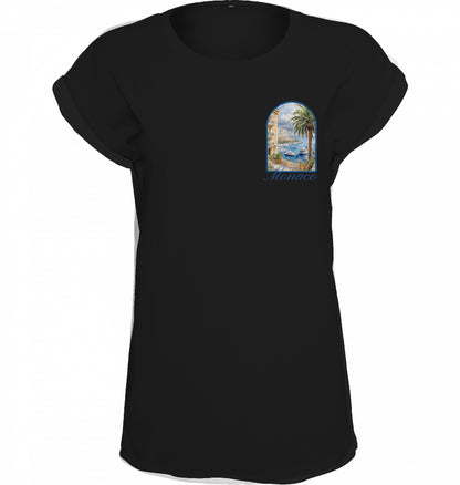 Ladies T-Shirt Monaco - black - MEA LAETUS