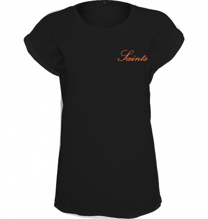 Ladies T-Shirt Saints - black - MEA LAETUS