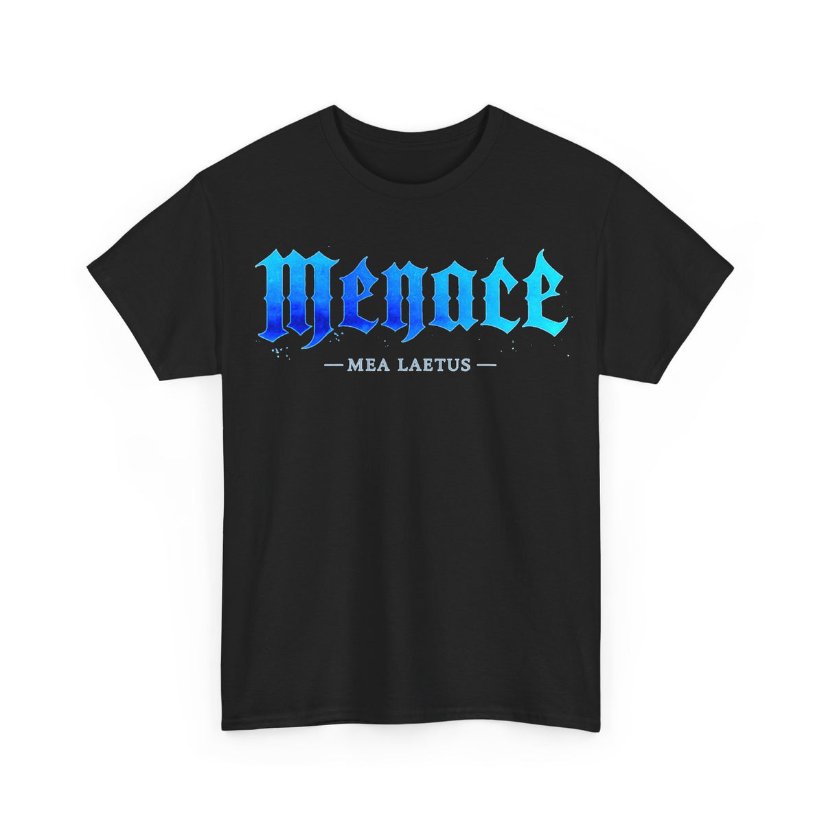BLUE MENACE | Streetwear Graphic T-Shirt Herren - Mock uo schwarz Vorderseite