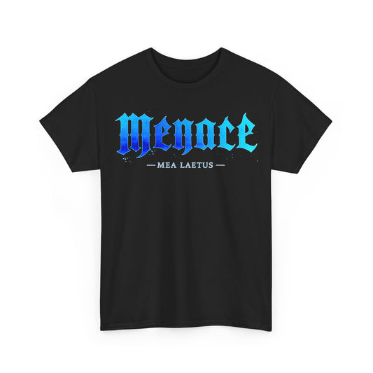 BLUE MENACE | Streetwear Graphic T-Shirt Herren - Mock uo schwarz Vorderseite