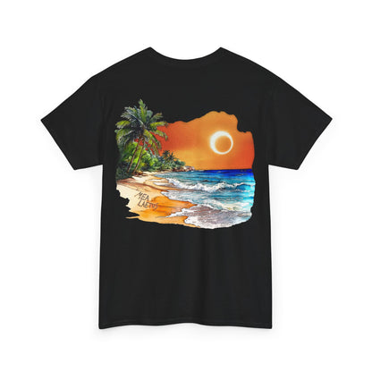 Black CALETA_Graphic_T-Shirt_Herren - Backprint by MEA LAETUS