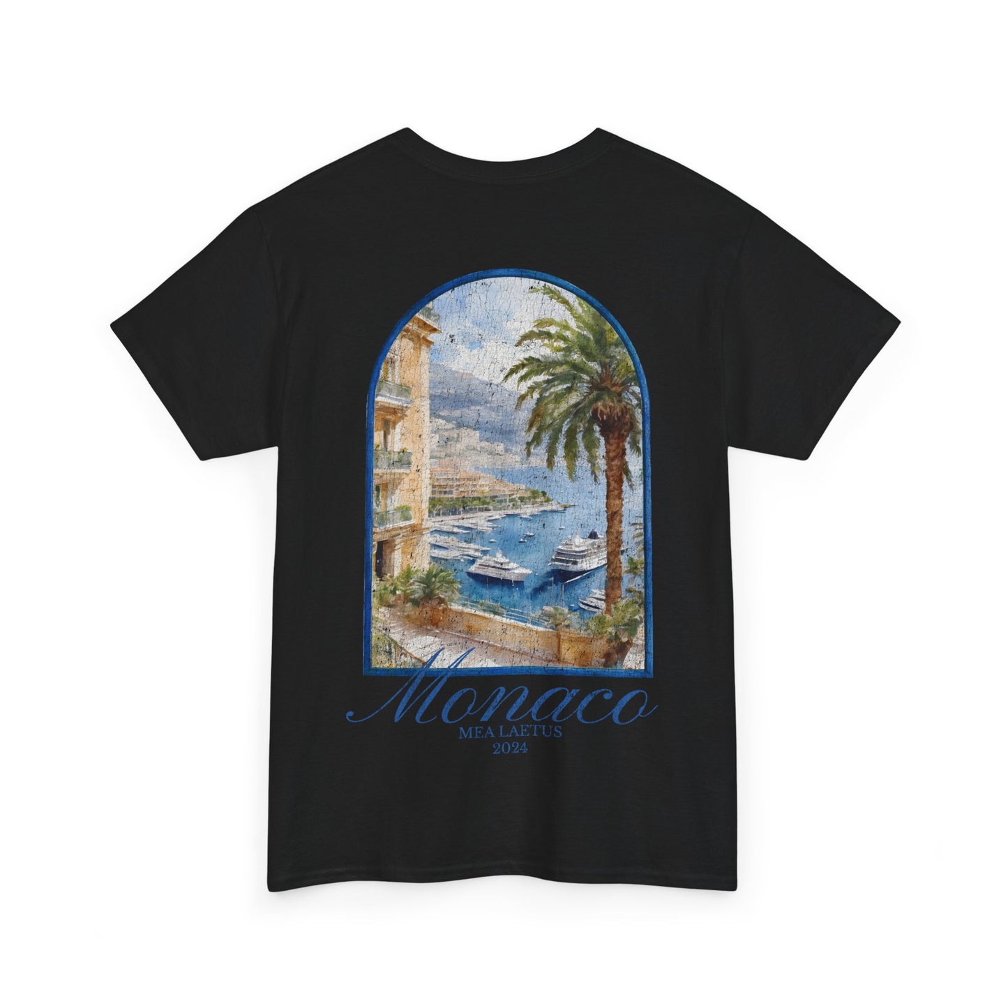 Black CÔTE D'AZUR Graphic T-Shirt - Backprint - MEA LAETUS