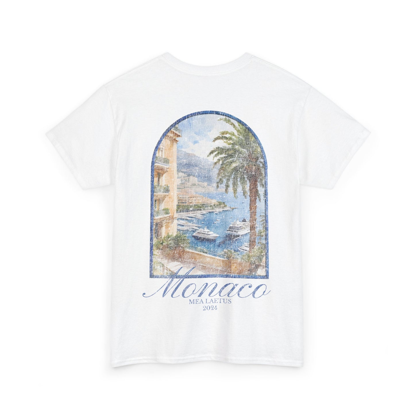 White CÔTE D'AZUR Graphic T-Shirt - Backprint - MEA LAETUS
