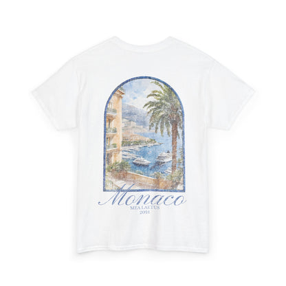 White CÔTE D'AZUR Graphic T-Shirt - Backprint - MEA LAETUS