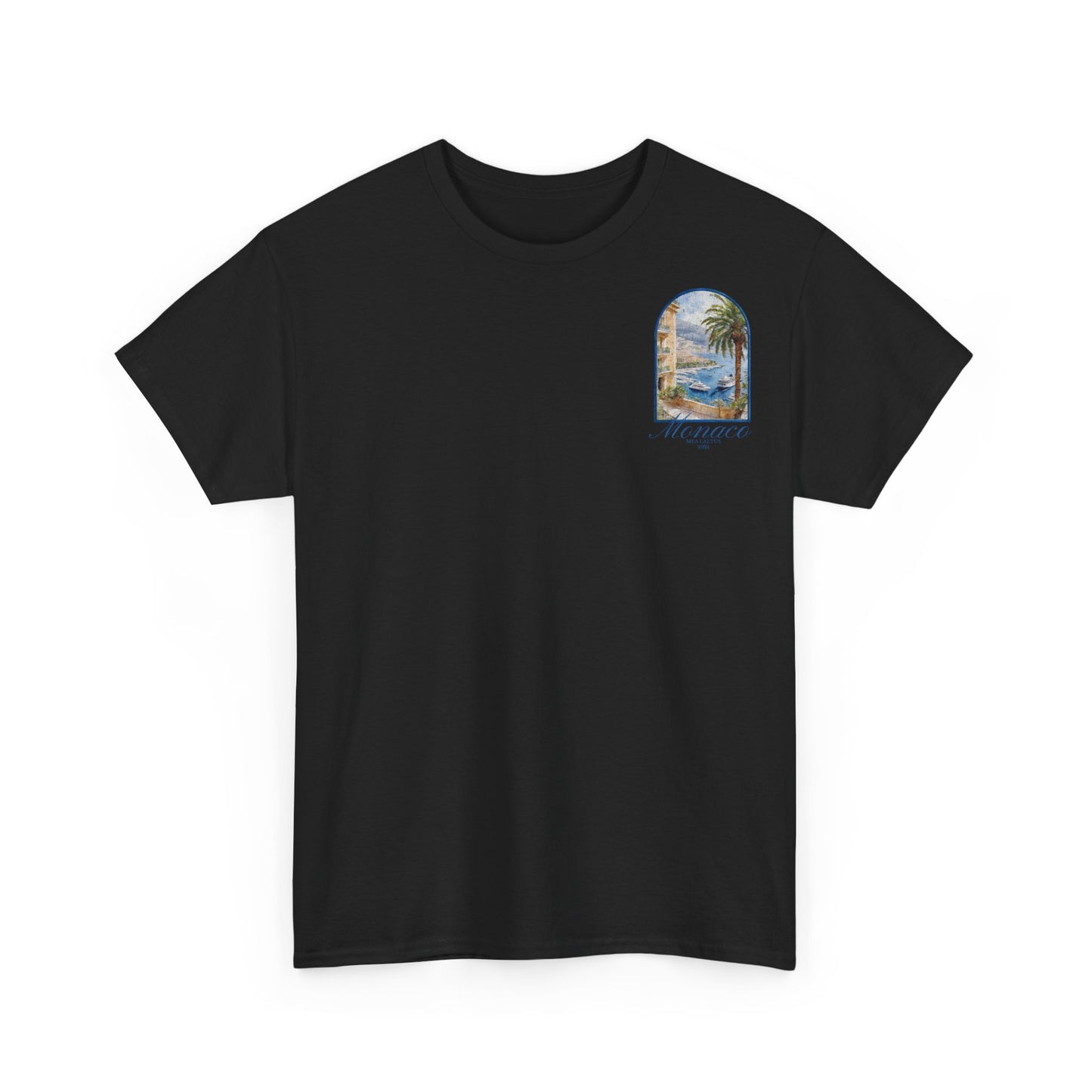 Black CÔTE D'AZUR Graphic T-Shirt - Frontprint - MEA LAETUS