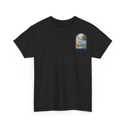 Black CÔTE D'AZUR Graphic T-Shirt - Frontprint - MEA LAETUS