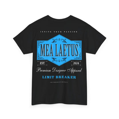black Limit_Breaker_BLUE_Label_graphic T-Shirt - Backprint