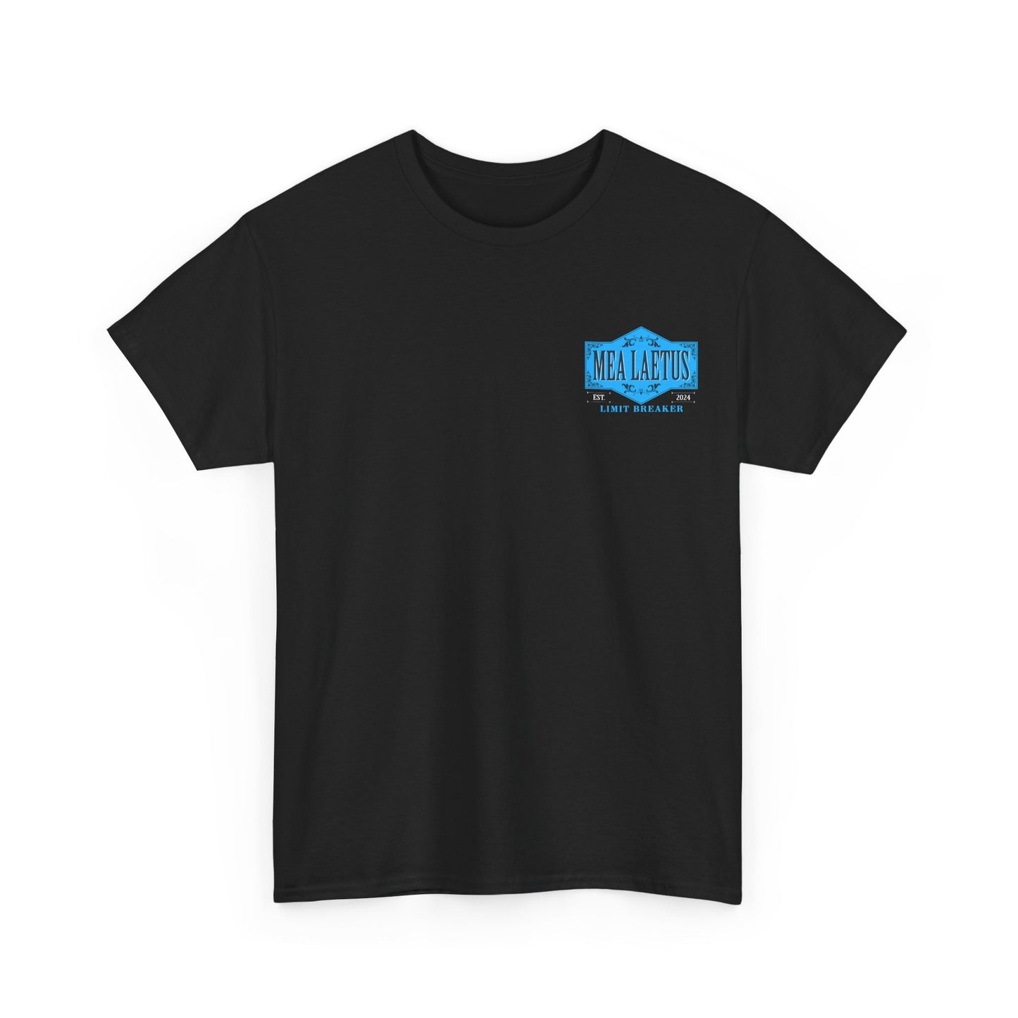 black Limit_Breaker_BLUE_Label_graphic T-Shirt - Frontprint