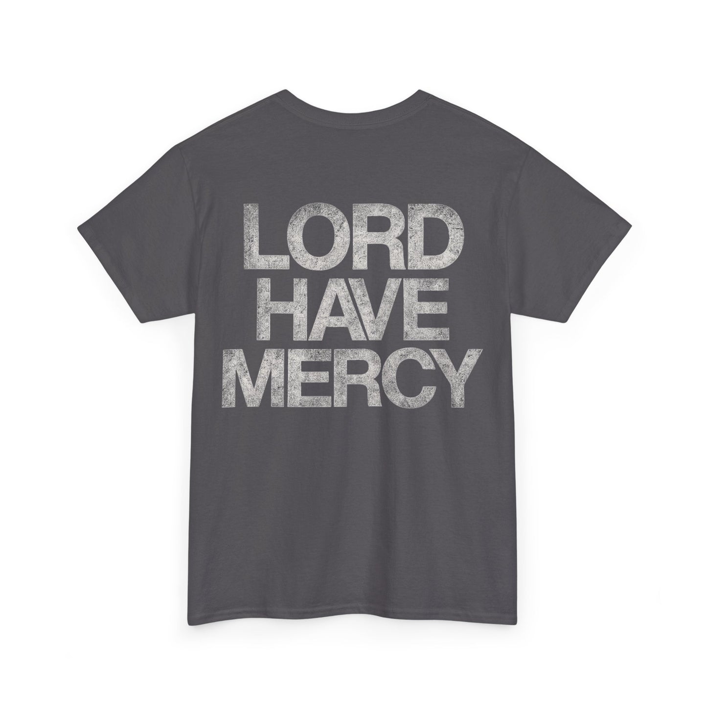 Lord Have Mercy | Christian Streetwear T-Shirt - Mock up grau, Rückenansicht