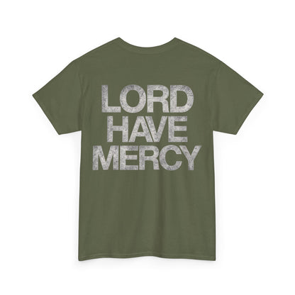 Lord Have Mercy | Christian Streetwear T-Shirt - Mock up oliv, Rückenansicht