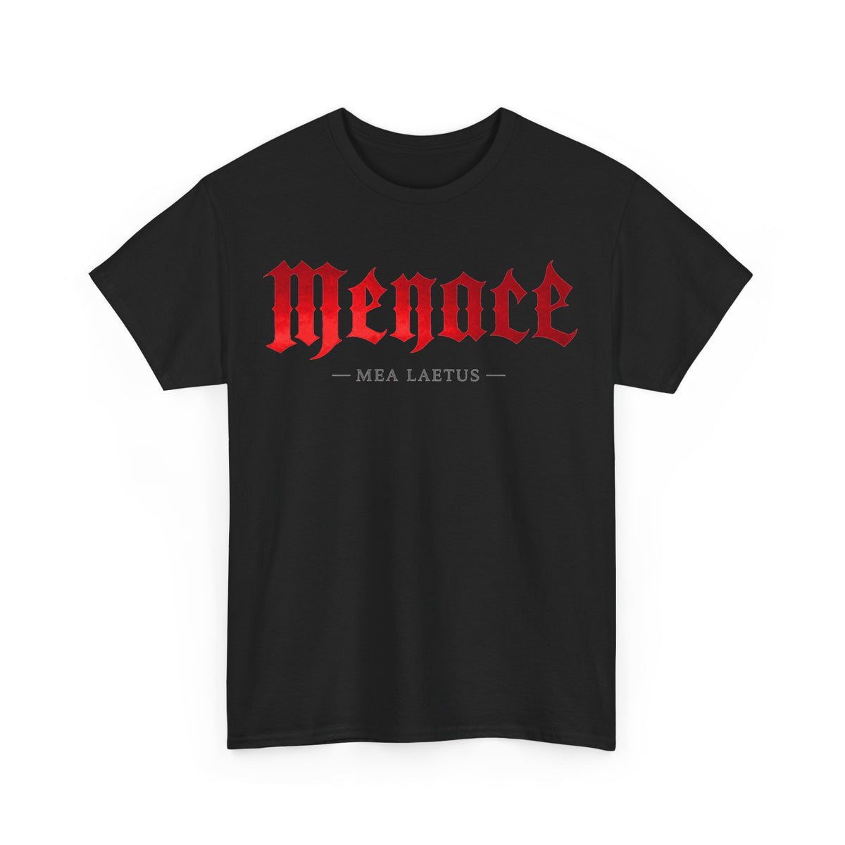 RED MENACE | Streetwear Graphic T-Shirt Herren - Mock up schwarz Vorderseite