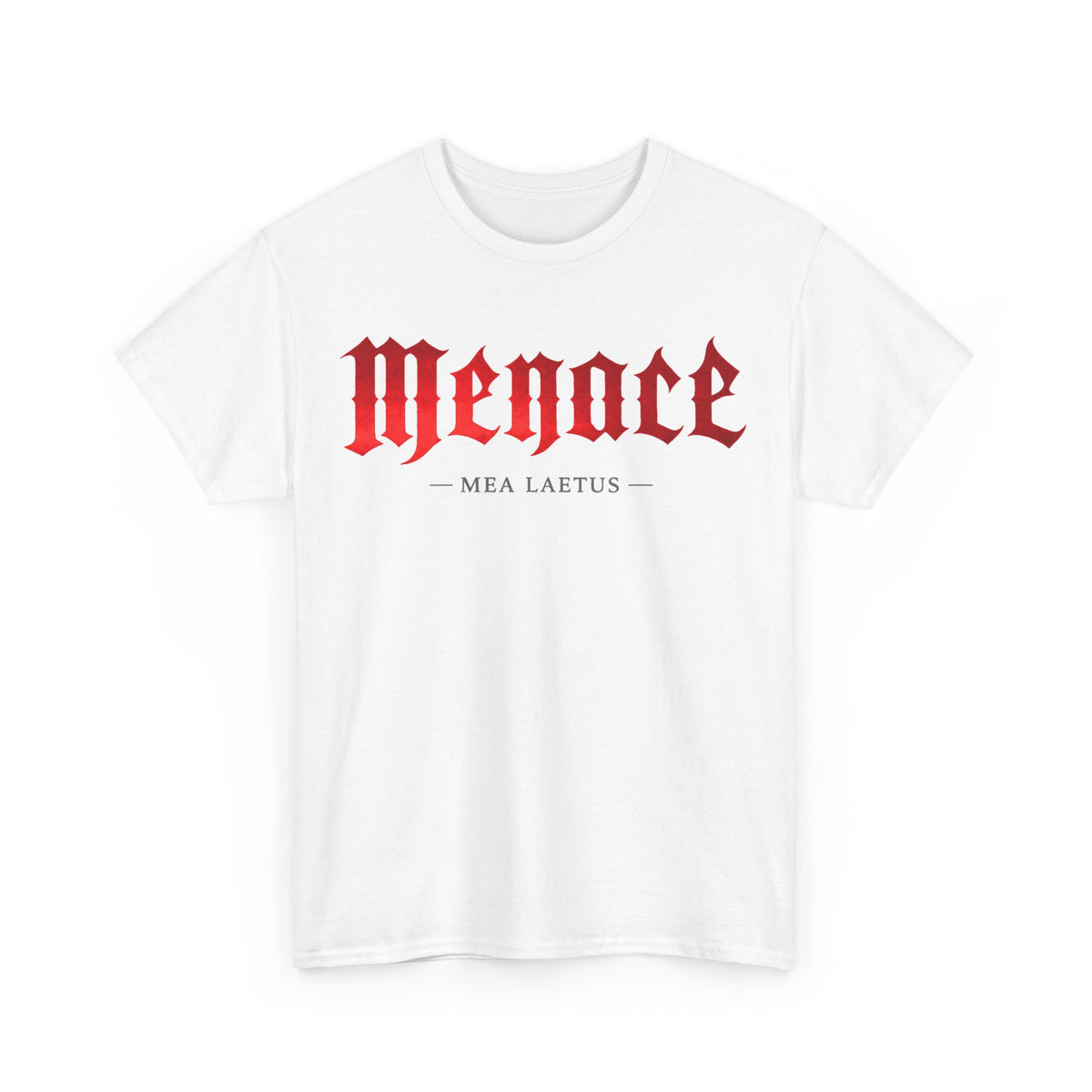 RED MENACE | Streetwear Graphic T-Shirt Herren - Mock up weiß Vorderseite