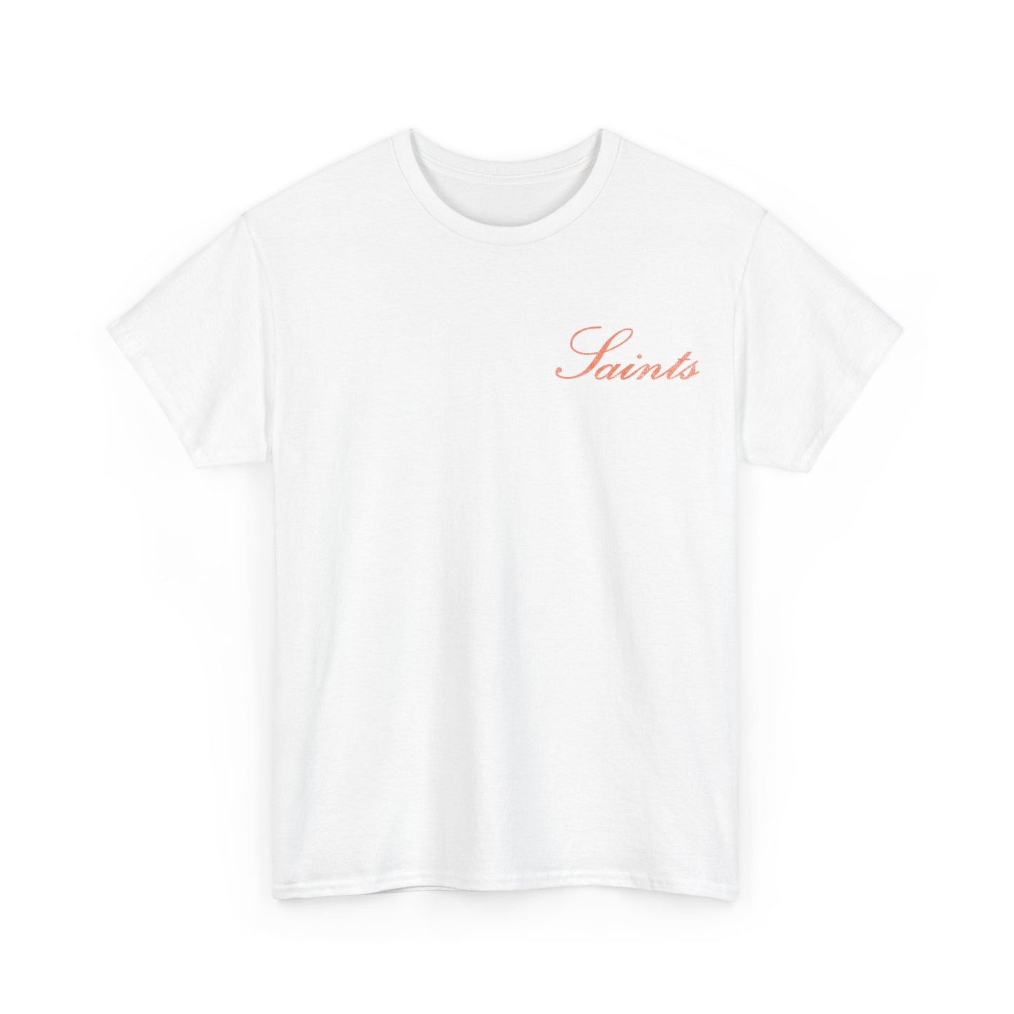 white SAINT ANGELS graphic T-Shirt - front print