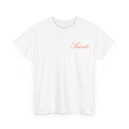 white SAINT ANGELS graphic T-Shirt - front print