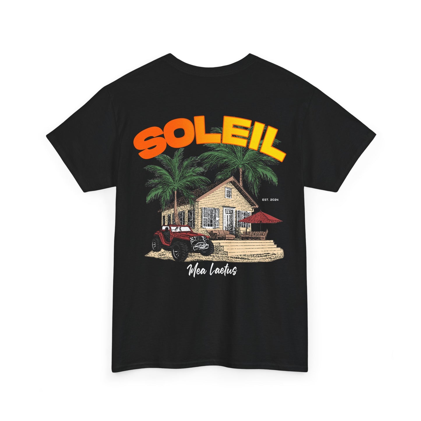 Black SOLEIL graphic T-Shirt - back print