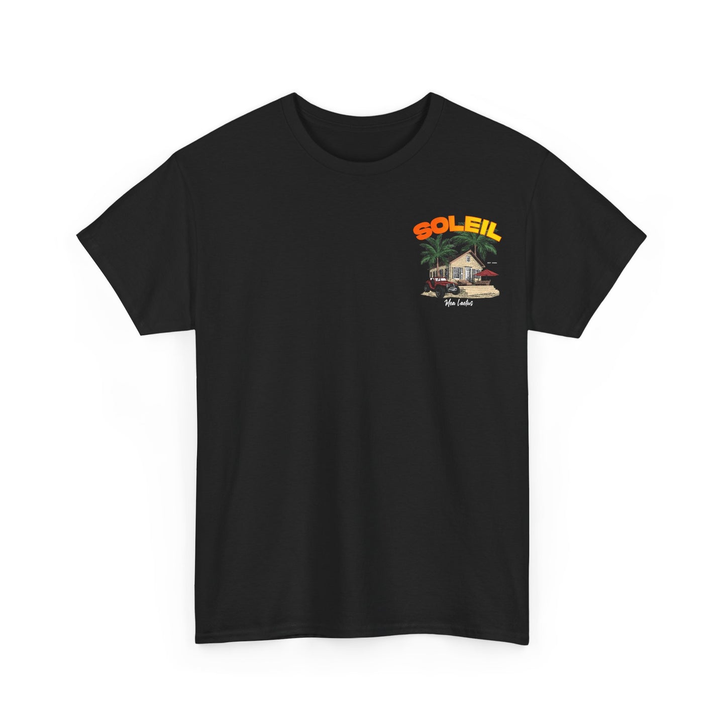 Black SOLEIL graphic T-Shirt - front print