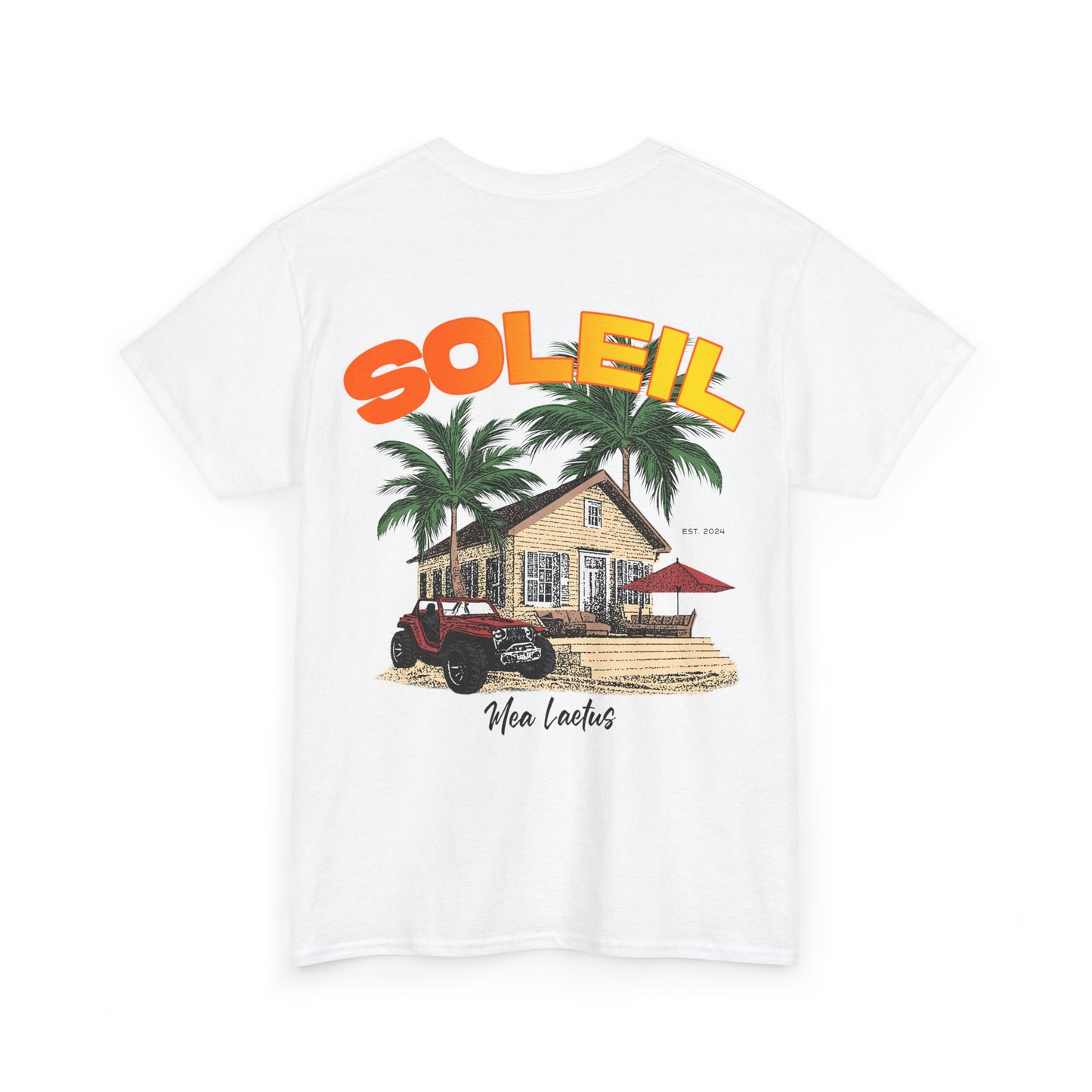 white SOLEIL graphic T-Shirt - back print