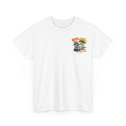 white SOLEIL graphic T-Shirt - front print