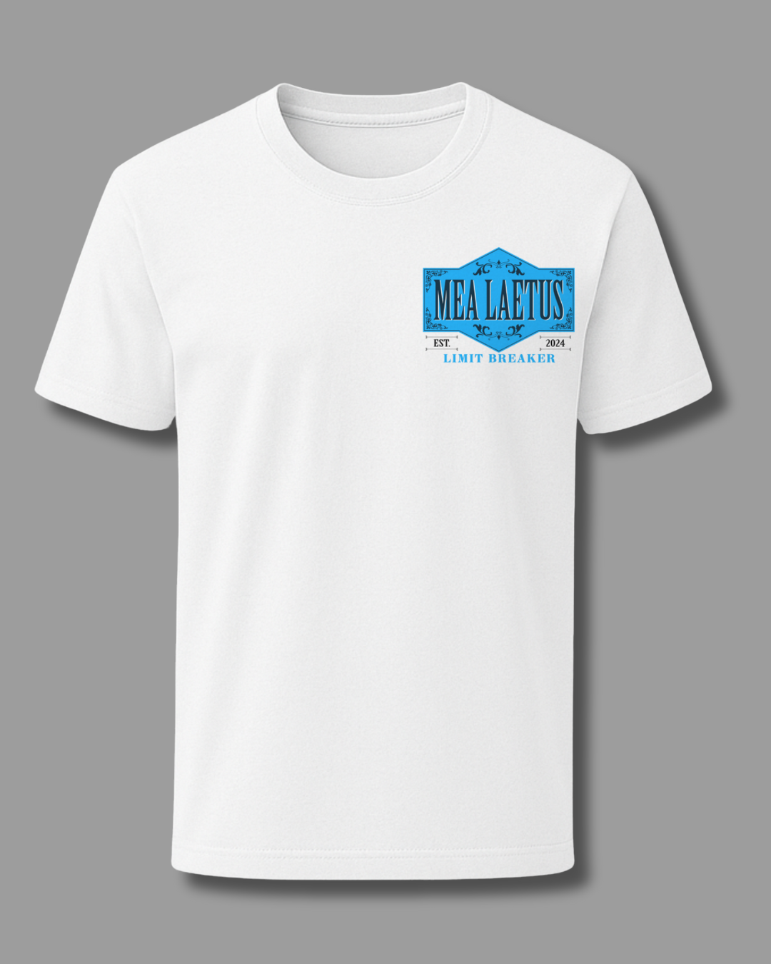 Limitbreaker Emblem BLUE - Premium Cotton T-Shirt white - MEA LAETUS