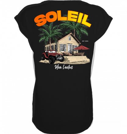 Ladies T-Shirt Finca Soleil - black - MEA LAETUS