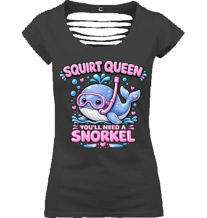 Squirt Queen - Funny Cut-out Damen Shirt