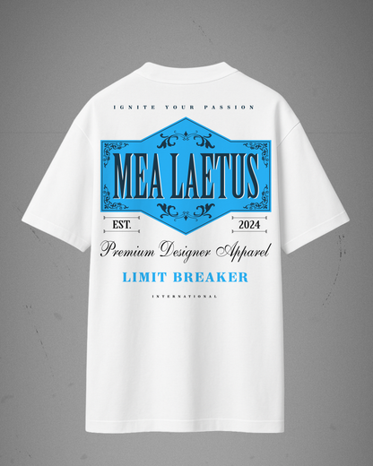 Oversized Tee Limitbreaker Emblem blue - WHITE - MEA LAETUS