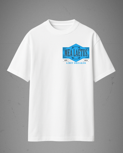Oversized Tee Limitbreaker Emblem blue - WHITE - MEA LAETUS