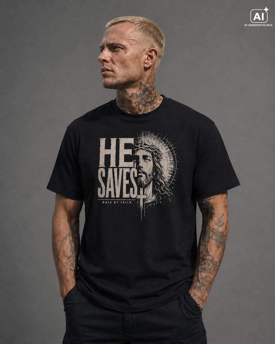 The Savior — Christian Streetwear T-Shirt - MEA LAETUS