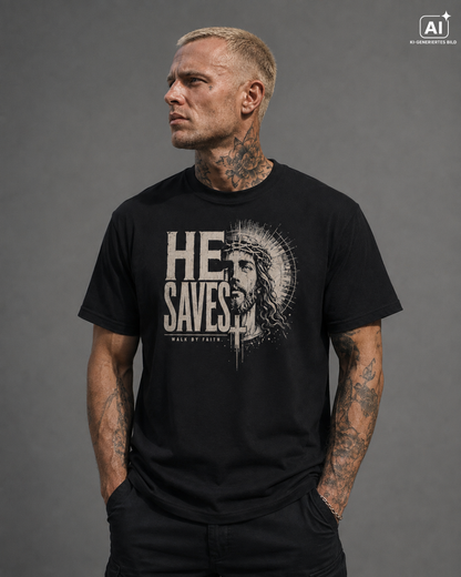 The Savior — Christian Streetwear T-Shirt - MEA LAETUS