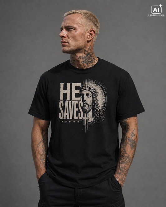 The Savior — Christian Streetwear T-Shirt - MEA LAETUS