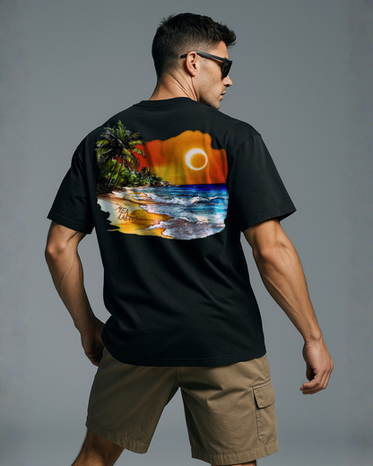 Oversized Tee Holiday Sunset - MEA LAETUS
