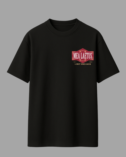 Oversized Tee Limitbreaker Emblem red - BLACK - MEA LAETUS
