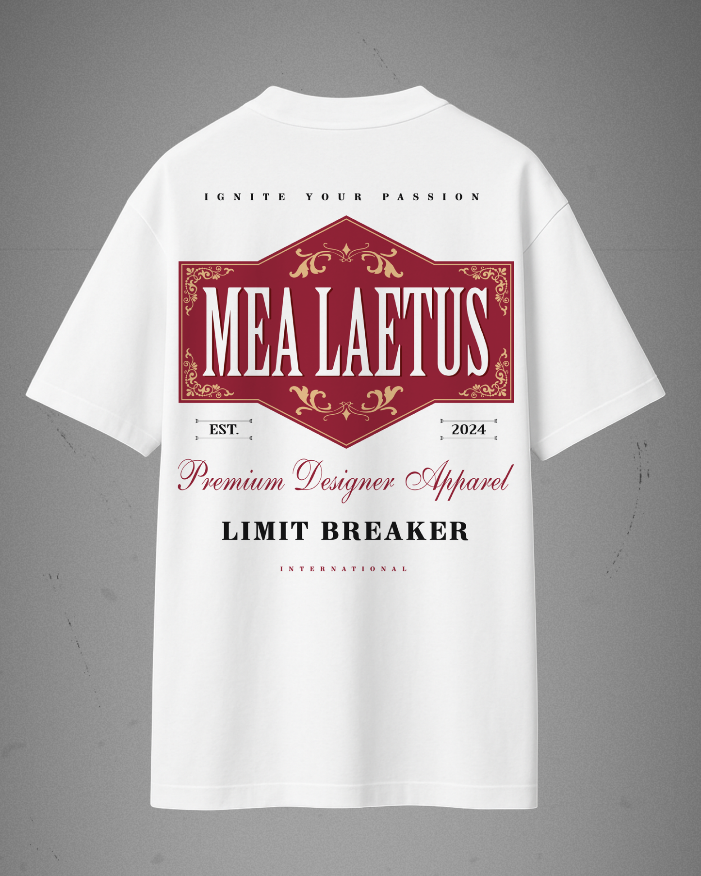 Oversized Tee Limitbreaker Emblem red - WHITE