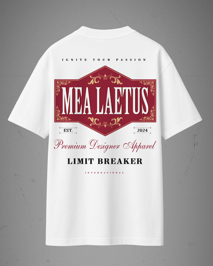 Oversized Tee Limitbreaker Emblem red - WHITE - MEA LAETUS