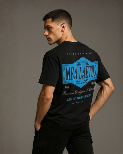 Oversized Tee Limitbreaker Emblem blue - BLACK - MEA LAETUS