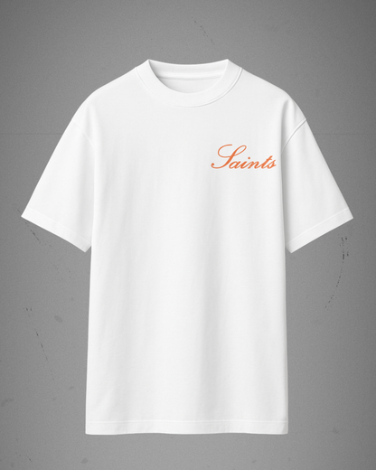 Oversized Tee Saints - WHITE - MEA LAETUS