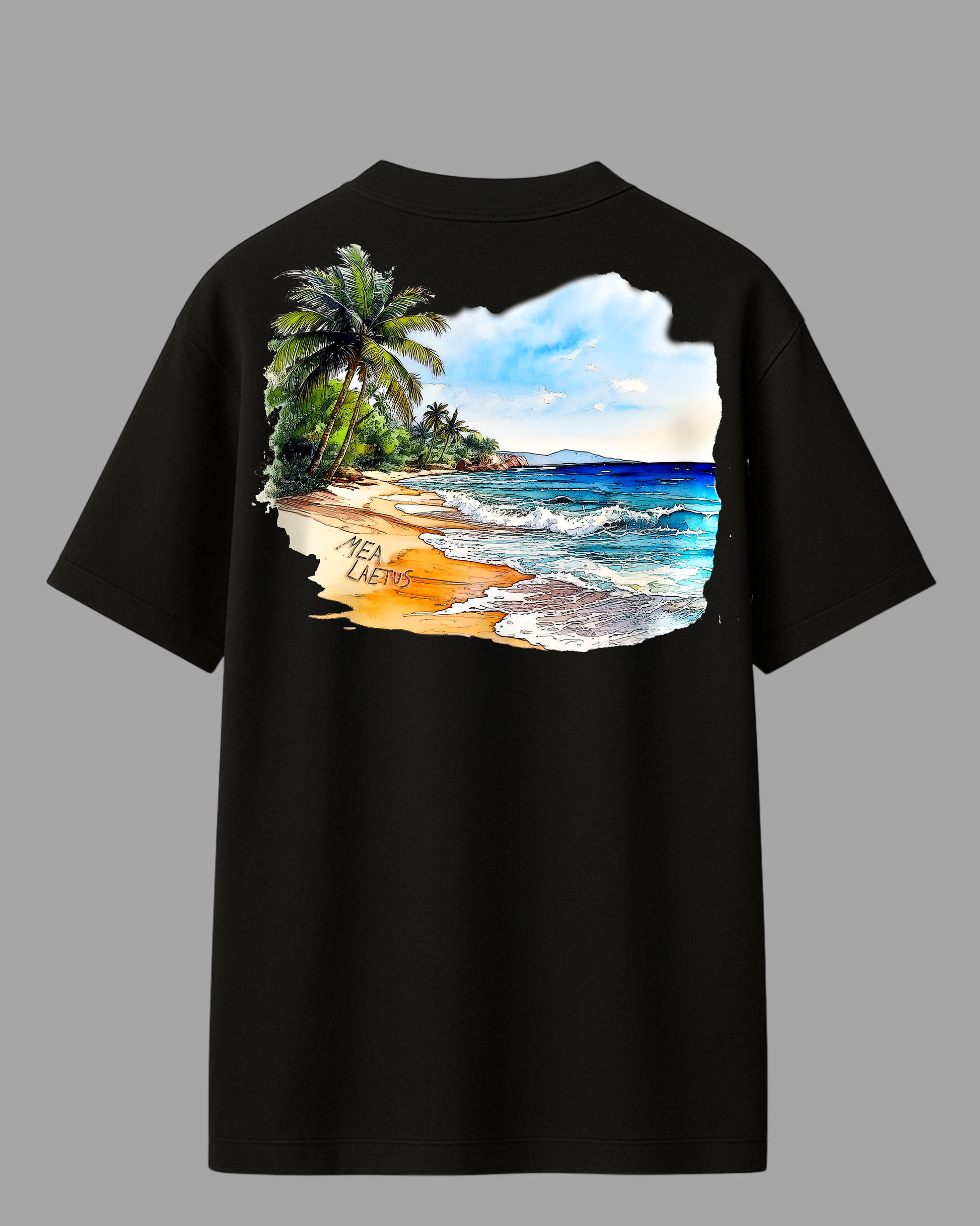Oversized Tee Holiday Sky - black - MEA LAETUS