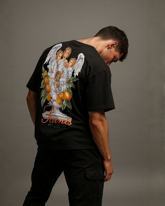 Oversized Tee Saints - BLACK