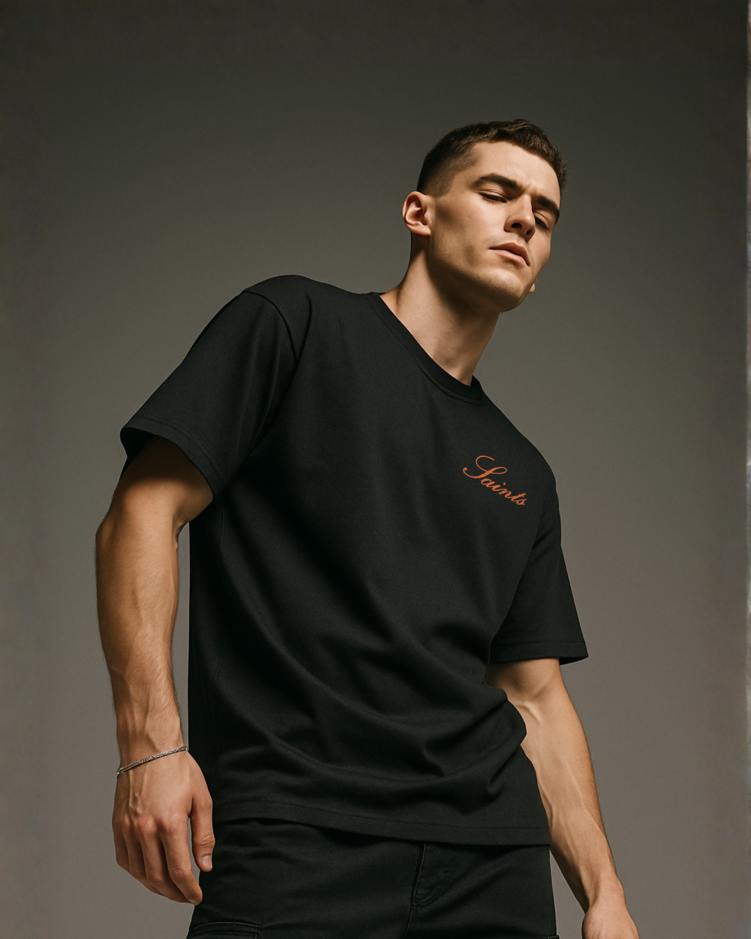 Oversized Tee Saints - BLACK